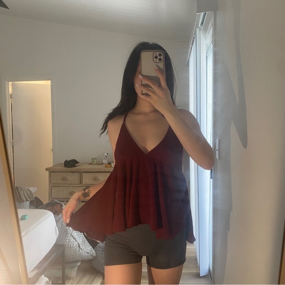 Urban Outfitters Wine Flowy Tank - Picture 3 of 8